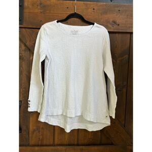 Neon Buddha women’s large White Textured Long Sleeve Knit Top